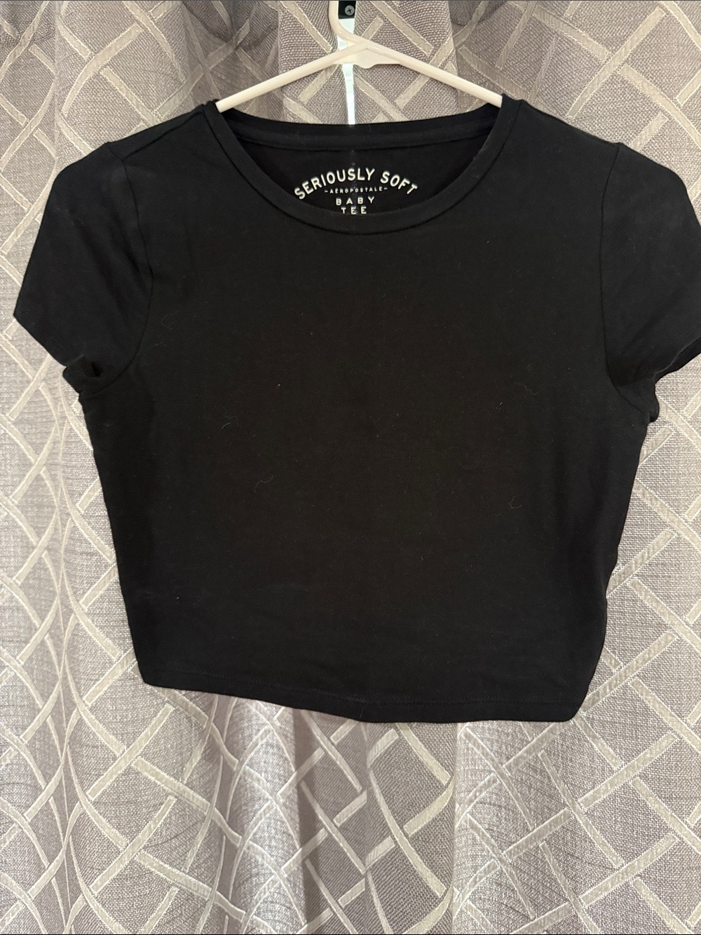 Aeropostale Seriously Soft Black Crop Tee